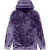 Dalix Butterfly Womens Mineral Washed Hoodie In Purple