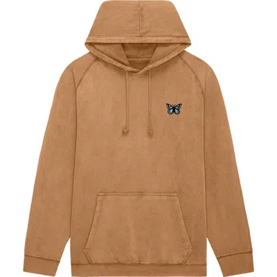 Dalix Butterfly Womens Mineral Washed Hoodie