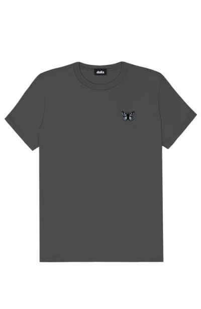 Dalix Butterfly Womens Relaxed Tee In Asphalt