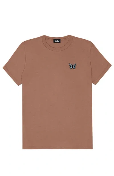 Dalix Butterfly Womens Relaxed Tee In Chestnut