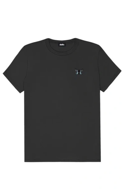 Dalix Butterfly Womens Relaxed Tee In Dark Gray