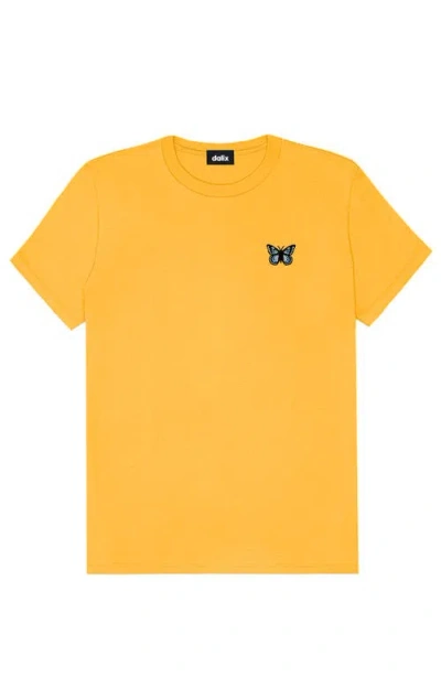 Dalix Butterfly Womens Relaxed Tee In Gold