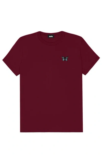 Dalix Butterfly Womens Relaxed Tee In Maroon