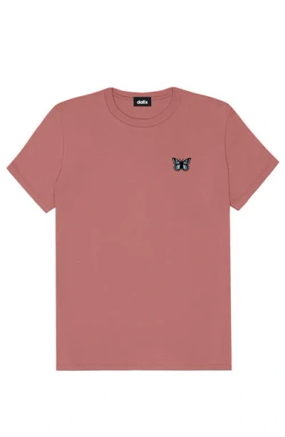 Dalix Butterfly Womens Relaxed Tee In Mauve