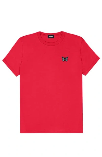 Dalix Butterfly Womens Relaxed Tee In Red