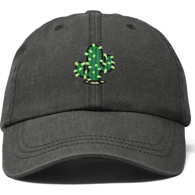 Dalix Cactus Embroidered Low Crown Cap In Gray