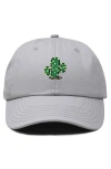 Dalix Cactus Embroidered Low Crown Cap In Gray