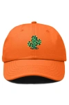 Dalix Cactus Embroidered Low Crown Cap In Orange