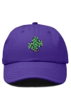 Dalix Cactus Embroidered Low Crown Cap In Purple