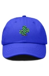 Dalix Cactus Embroidered Low Crown Cap In Blue
