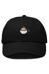 Dalix Cappuccino Embroidered Casual Cap In Black