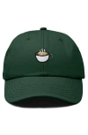 Dalix Cappuccino Embroidered Casual Cap In Dark Green