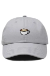 Dalix Cappuccino Embroidered Casual Cap In Gray