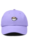 Dalix Cappuccino Embroidered Casual Cap In Lavender