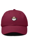 Dalix Cappuccino Embroidered Casual Cap In Maroon