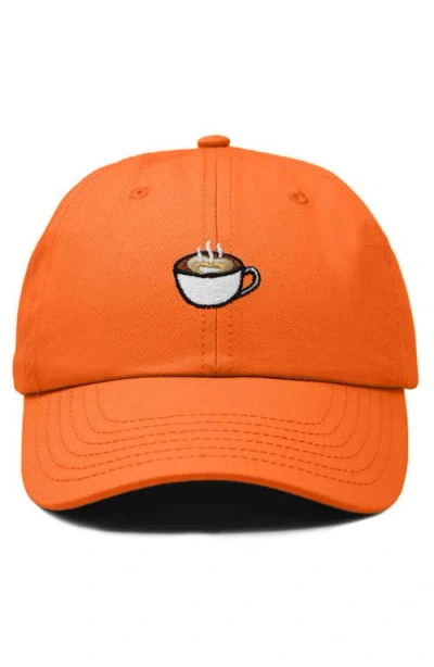 Dalix Cappuccino Embroidered Casual Cap In Orange
