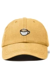 Dalix Cappuccino Embroidered Casual Cap In Washed Gold