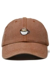 Dalix Cappuccino Embroidered Casual Cap In Washed Orange