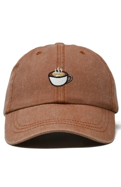 Dalix Cappuccino Embroidered Casual Cap In Washed Orange