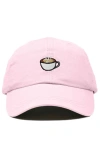 Dalix Cappuccino Embroidered Casual Cap In Washed Pink