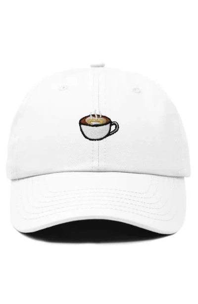 Dalix Cappuccino Embroidered Casual Cap In White