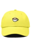 Dalix Cappuccino Embroidered Casual Cap In Yellow
