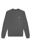 Dalix Cappuccino Fleece Sweatshirt In Asphalt Gray