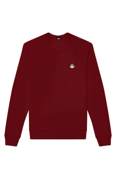 Dalix Cappuccino Fleece Sweatshirt In Cardinal Red