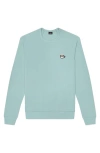 Dalix Cappuccino Fleece Sweatshirt In Heather Blue Lagoon
