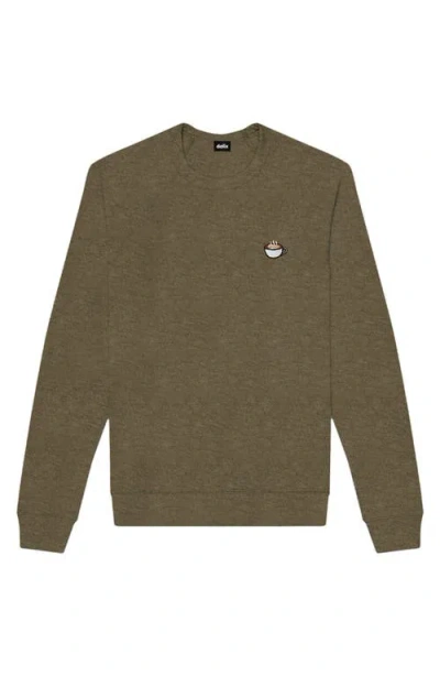 Dalix Cappuccino Fleece Sweatshirt In Heather Olive