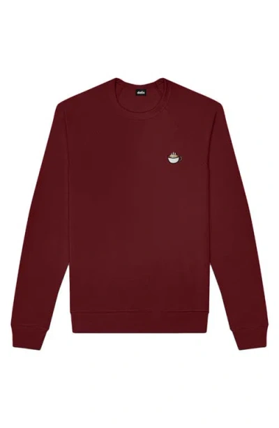 Dalix Cappuccino Fleece Sweatshirt In Maroon