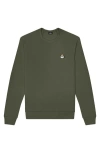 Dalix Cappuccino Fleece Sweatshirt In Military Green