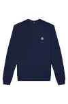 Dalix Cappuccino Fleece Sweatshirt In Navy Blue