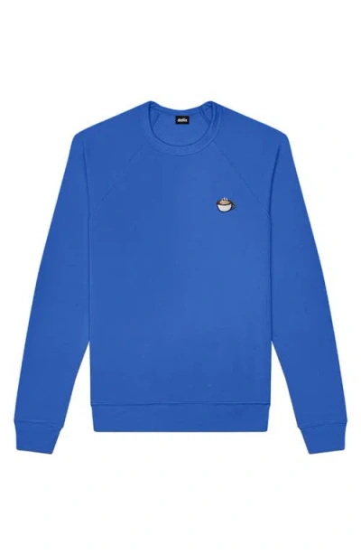 Dalix Cappuccino Fleece Sweatshirt In True Royal