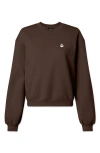 Dalix Cappuccino Relaxed Sweatshirt In Brown