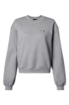 Dalix Cappuccino Relaxed Sweatshirt In Heather Gray