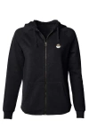 Dalix Cappuccino Zip Fleece Hoodie In Black