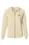 Dalix Cappuccino Zip Fleece Hoodie In Neutral