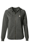 Dalix Cappuccino Zip Fleece Hoodie In Shadow