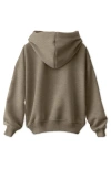 Dalix Cappuccino Zip Hoodie In Heather Stone