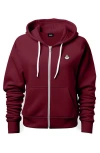 Dalix Cappuccino Zip Hoodie In Maroon