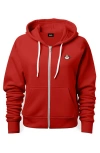 Dalix Cappuccino Zip Hoodie In Red