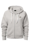 Dalix Cappuccino Zip Hoodie In Silver