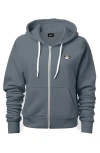 Dalix Cappuccino Zip Hoodie In Steel Blue