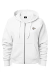 Dalix Cappuccino Zip Hoodie In White