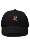 Dalix Capybara Donut Embroidered Cap In Black