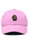 Dalix Capybara Donut Embroidered Cap In Light Pink