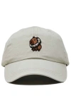 Dalix Capybara Donut Embroidered Cap In Washed Stone White