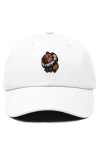 Dalix Capybara Donut Embroidered Cap In White