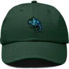 Dalix Chameleon Embroidered Dad Hat In Dark Green